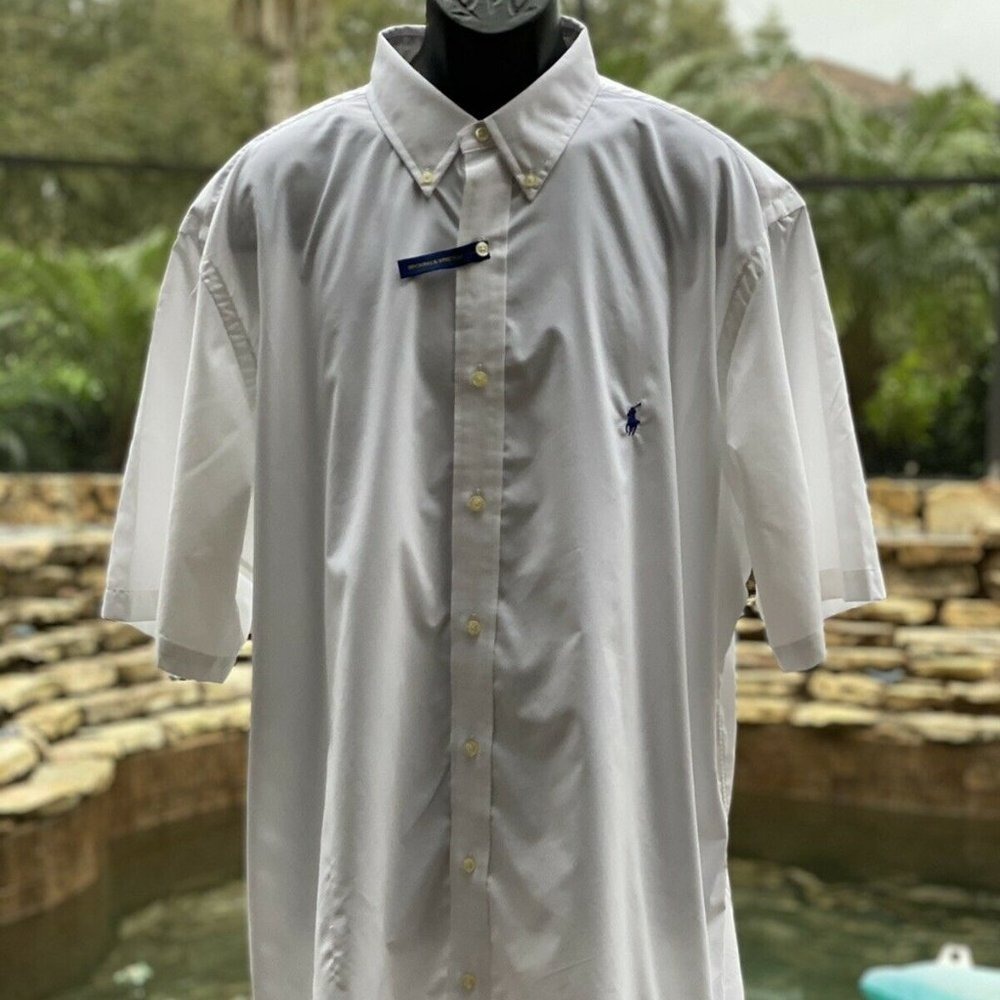 Polo Ralph Lauren Men's 4X Big & Tall Short Sleeve Button-Up Shirt New Tags